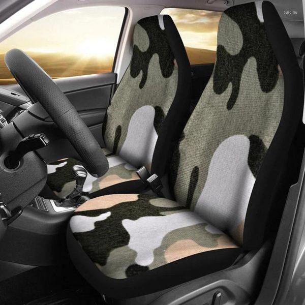 Housses de siège de voiture, Camouflage du désert, drapeau de l'armée américaine, accessoires de conception, cadeau pour elle, couverture sur mesure, Cov avant