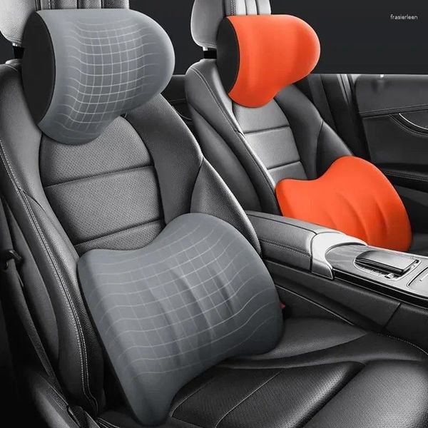 Fundas para asientos de coche Reposacabezas ergonómico Cojín lumbar Espuma viscoelástica Almohada para el cuello Almohadas lavables para automóviles