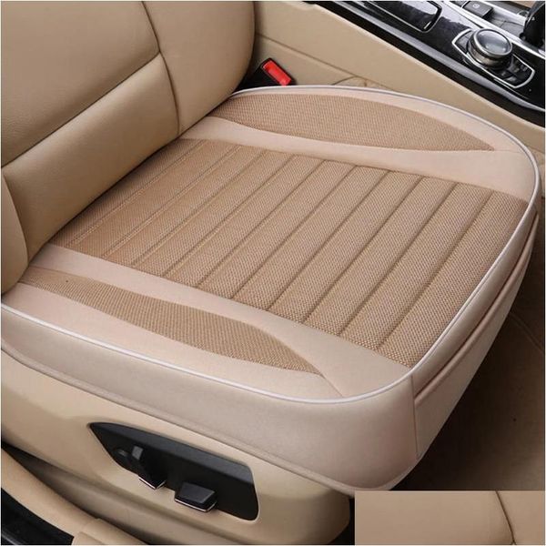 Housses de siège de voiture ERS toutes les saisons ER Coussin de protection avant en lin respirant Pilotes de luxe Accessoires décoratifs Drop Delivery Automo Otycv