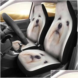 Cubiertas de asiento para el automóvil ers coton de lágrima set de impresión para perros 2 accesorios de PC