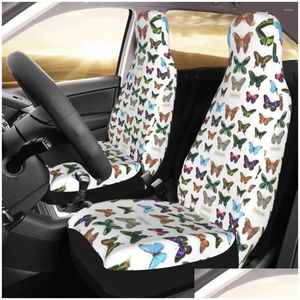 Housses de siège de voiture Ers Critterpedia Papillons Er Off-Road Femmes Colorf Coussin / Er Polyester Pêche Drop Livraison Automobiles Motorcycl Ot8Wg