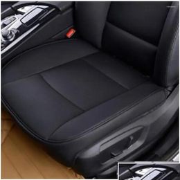 Cubiertas de asiento para el automóvil Cushion ER Protector de almohadilla frontal PU Protección de cuero Accesorios Interiores Drop de entrega Mobiles de motocicleta Dhesw