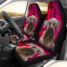 Autostoelhoezen Ers Cute Cesky Terrier Print Set 2-delige accessoires Er Drop Delivery Automobiles Motoren Interieur Otncl