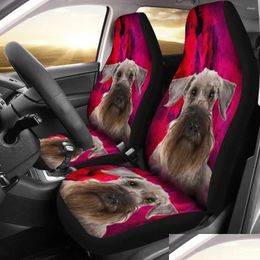 Cubiertas de asiento para automóviles lindos set de impresión Cesky Terrier 2 accesorios para PC