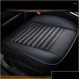 Couvertures de siège d'auto ERS ER BRAINable PU en cuir PAD MAT pour chaise Coussin Four Seasons Anti Slip Drop Livrot Mobiles Motorcyc M DHFRA