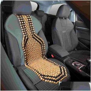 Housses de siège de voiture Ers Er Para Asientos De coussin coussin de massage été bois perlé livraison directe Automobiles motos accès intérieur Dh0Q7