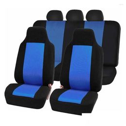 Auto-stoel omvat ers ER Protector Cushion Color-Blocking Protective Interior Accessoires Drop Delivery Automobiles Motorfietsen DHVZ0