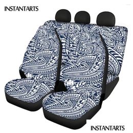 Housses de siège de voiture Ers Fit Modèle de totem polynésien Conception 3D Fl 4pcs / Set Avant Arrière Er Antidérapant Intérieur Drop Livraison Mobiles Motorcyc Dhvfl