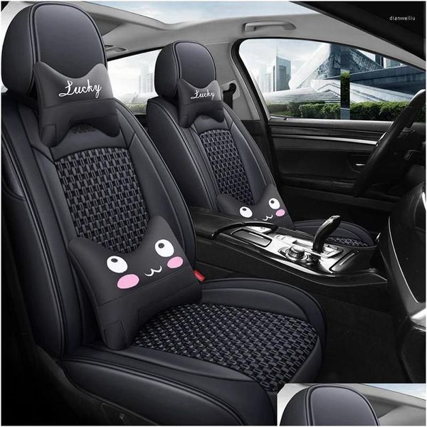 Housses de siège de voiture Ers avant et arrière rangée Er pour Santa Fe I30 Ix35 Son Accent accessoire intérieur Housse De Siege Voiture Drop Delivery Au Otkt7