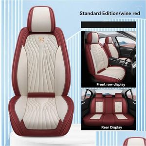 Cubiertas de asiento de automóvil Ers Ers de cuero todo incluido de alta calidad para E46 E90 3 Series E21 E30 E36 E91 E92 E93 F30 F31 F34 F3Accesorios de automóvil D Othl9