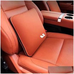 Cubiertas de asiento de automóvil Ers Li Lixiang L7 L8 L9 2024 Almohada de edredón de aire acondicionado con plegado de doble propósito para accesorios de respaldo de cintura Drop Otyr8