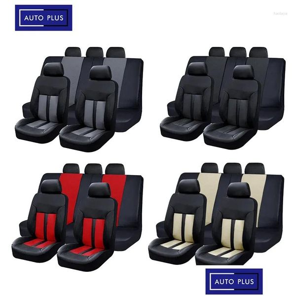 Housses de siège de voiture Ers Plus Taille Pu Cuir Fit pour la plupart des accessoires de camion Suv Coussin intérieur ER Drop Livraison Automobiles Motos Ot8Mq