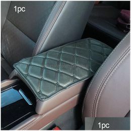 Cubiertas de asiento de coche Ers Seametal Reposabrazos de cuero Reposabrazos Cojín Protector Caja Er Impermeable Antideslizante Pad Mat Drop Entrega Móviles Mo Dhrsm