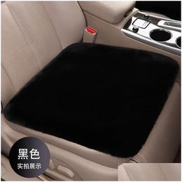 Cubiertas de asiento de coche Ers Invierno Cojín engrosado Pelo Corto Japonés P Lana Sin espalda Er Drop Entrega Automóviles Motocicletas Interior Acc Otnzf