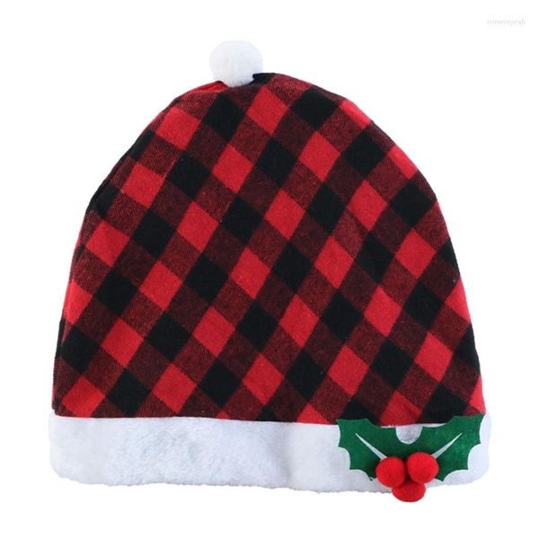 Housses de siège de voiture Fashion Headrest Cover Lovely Christmas Hat With LED Light Decor 85DF