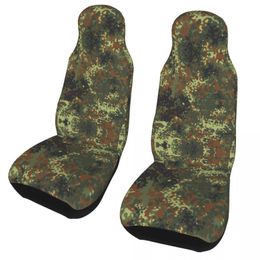 Auto -stoelbedekkingen Flecktarn Camo Universal Auto Fit voor SUV Sedan Militair Army Camouflage Bucket Protector Covercar