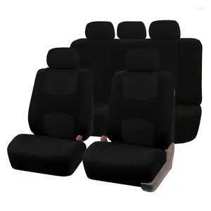 Couvercles de siège d'auto pour 5 pcs set complet Four Seasons Black Universal