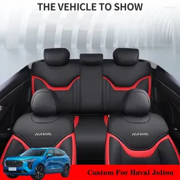 Cubiertas de asientos para el automóvil para Haval Jolion Custom Custom Waterproof Jolyon Leather Protector Interior Auto Accessorios