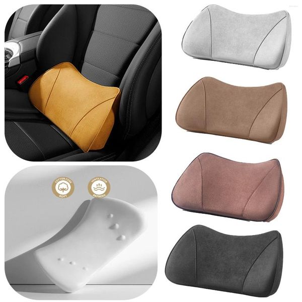 Fundas de asiento de coche para Porsche mercedes-benz Maybach, almohada Lumbar de espuma viscoelástica de gamuza, accesorio Interior para reposacabezas