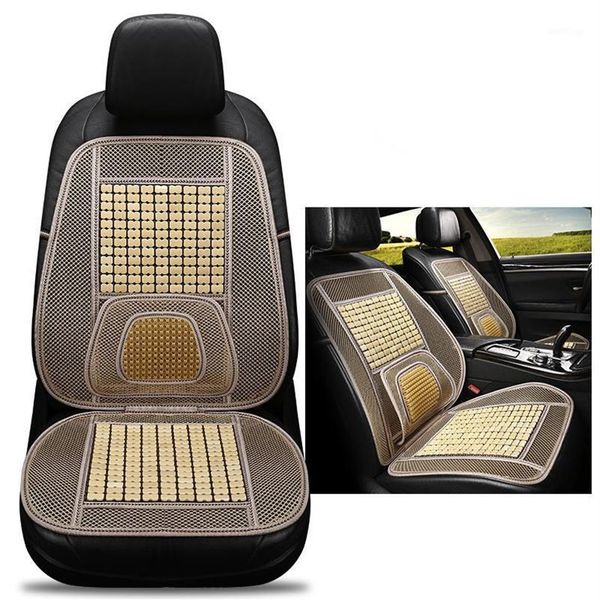 Fundas de asiento de coche Four Seasons con una sola pieza de Cool Pad Cojín de bambú Estera transpirable de verano Ventilation1241V