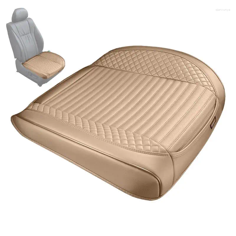 Car Seat Covers Front Nappa Leather Breathable Protector Anti-Slip Comfortable Universal Protection