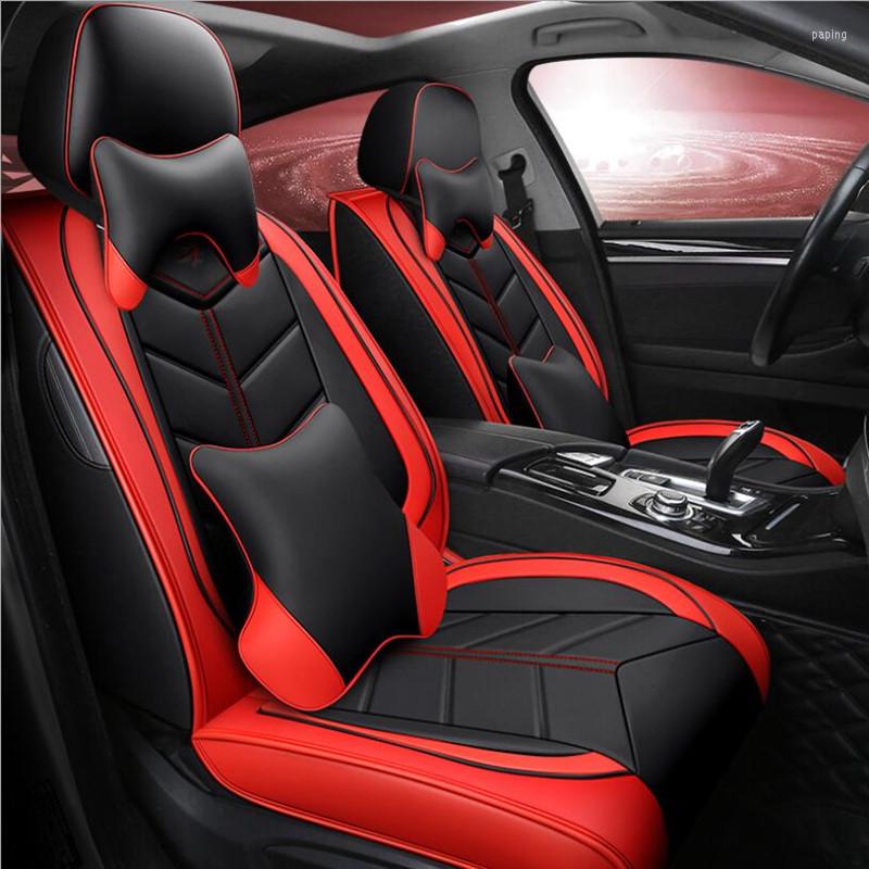 Bilstol täcker full täckning Eco-Leather Auto Seats Pu Leather for Chery A13 J2 Indis Tiggo 2 3 Tiggo5 Accessoarer