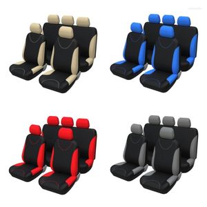 Fundas para asientos de coche, juego completo, cubierta dividida delantera y trasera, fácil de instalar, Interior para Auto Truck Van-