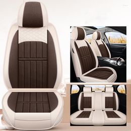 Capas de assento de carro conjunto completo universal para geely geometria c um coolray tugella azkarra emgrand ec7 ec8 linho acessórios automóveis