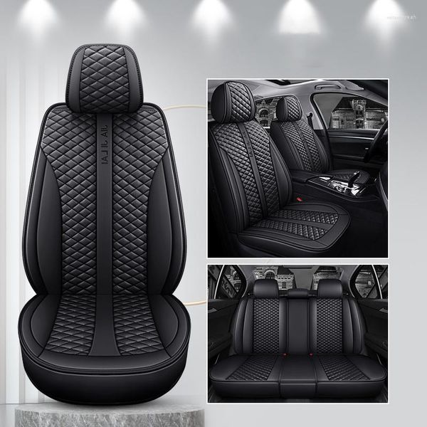 Fundas de asiento de coche conjunto completo Universal para Ssangyong Actyon Sport Korando Kyron Rodius Rexton presidente Tivolan accesorios de cuero