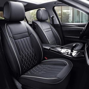 Housses de siège de voiture ensemble complet avec cuir imperméable pour hommes coussin de véhicule automobile ajustement universel la plupart noir marron gris Beige