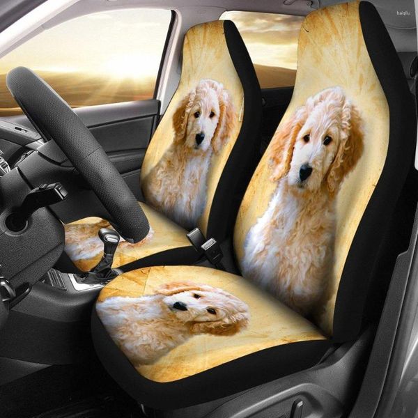 Fundas para asientos de coche Goldendoodle Dog Print Set 2 piezas Funda de accesorios