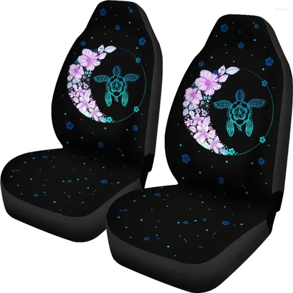 Housses de siège de voiture Hawaii ensemble de couverture de fleurs colorées 2 pièces accessoires tapis J2