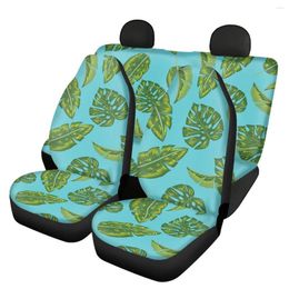 Autostoelhoezen Hawaii Rainforest Voor- en achterkant Zomerontwerp Eenvoudig te installeren Auto Protect Interieuraccessoires