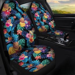 Couvertures de siège d'auto Hawaiian Custom Tropical Fruit and Flower Accessories Pack de 2 couvertures de protection avant universelles