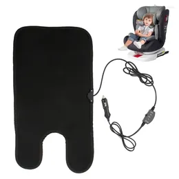 Housses de siège de voiture Couverture chauffante Tapis de protection Enfant Bébé Coussinets Coussin de protection Température réglable pour enfants Hiver Chaud F19A