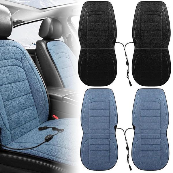 Fundas de asiento de coche Cojín calefactable 12v Calor rápido Cubierta de invierno Almohadilla delantera antideslizante Controlador de sensor de calefacción para sedanes