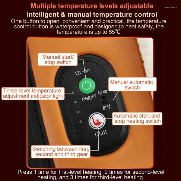 Couvercles de siège d'auto Chauffeur de chauffage intelligent chauffé pour la peluche graphène chaud graphène hiver temps froid extérieur