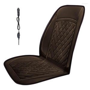 Housses de siège de voiture coussin chauffant universel chaud et chaud pour coussin de voitures 12V avec ajustement de conduite hivernale réglable à 2 vitesses