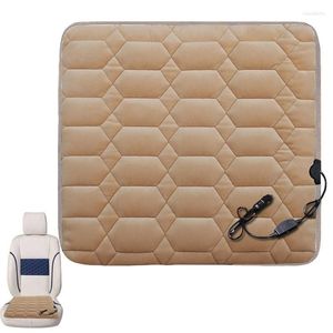 Housses de siège de voiture coussin chauffant hiver plus chaud alimenté à l'électricité tapis de chaise de bureau chaud ajustement universel Portable