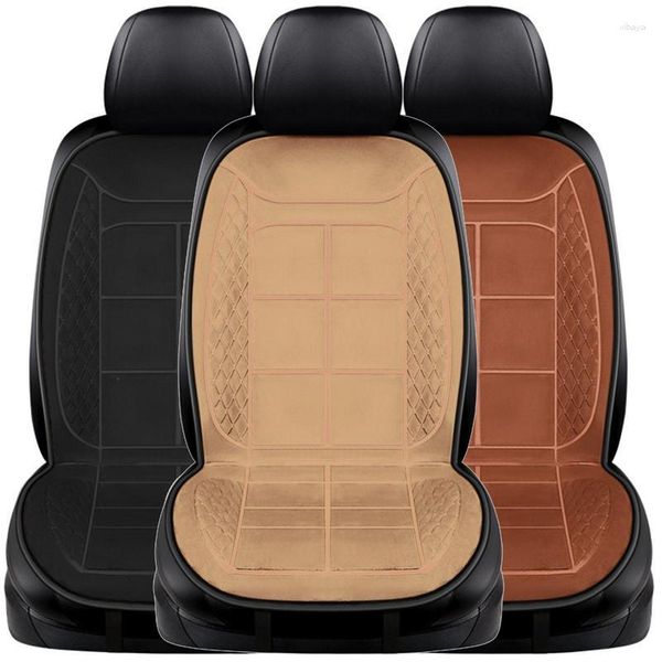 Fundas de asiento de coche, funda de almohadilla térmica para calentador de felpa Universal calentado de 5 segundos con protección contra sobrecalentamiento