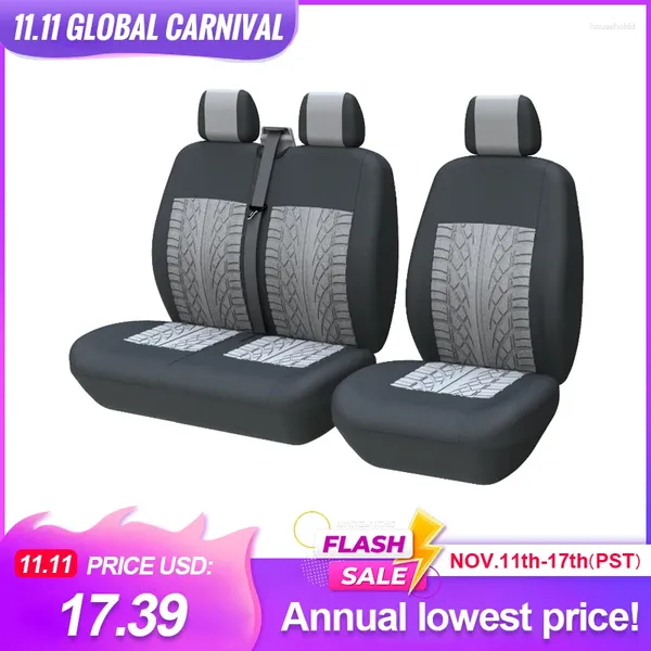 Cubiertas de asiento de automóvil Cubierta de material alto 1/2 Neumático de fibra de poliéster multicolor para Mercedes Vito W639 Ford Transit