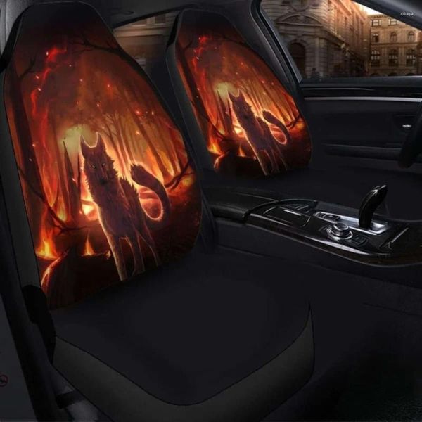 Cubiertas de asientos de automóviles Hambriento Flame Increíble Ideas de regalos Paquete de 2 cubiertas de protección delantera universal