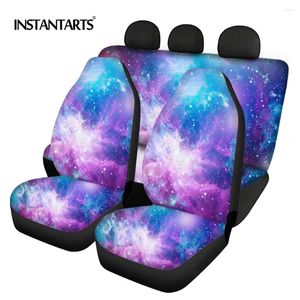 Housses de siège de voiture INSTANTARTS Fashion Galaxy Design, couverture avant et arrière facile à nettoyer, intérieur confortable et doux