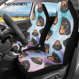 Auto -stoelbedekkingen Instantarts Rottweiler Gedrukt comfortabel voertuig voor eenvoudig te installeren voorste interieur 2PCS/set