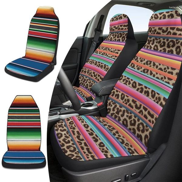 Housses de siège de voiture, housse de protection intégrée, universelle, imperméable, coussin automatique, couleur tendance, imprimé léopard, décor respirant