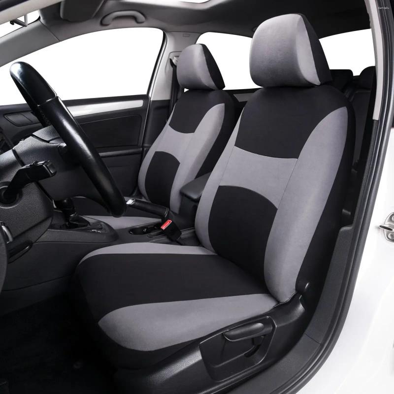 Capas de assento de carro KBKMCY Refresque o conjunto de poliéster envelhecido adequado para a maioria dos carros Fácil de instalar o protetor traseiro dianteiro Acessórios interiores