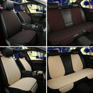 Housses de siège de voiture, grande housse de protection en lin, avant ou arrière, coussin de taille, tapis de dossier pour intérieur de voiture, camion, Suv, VanCar