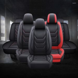 Auto-stoelhoezen Lederen Auto voorzijde achter kussen Cover Fit voor auto's SUV Pick-up Truck Protector Interieur Accessorie