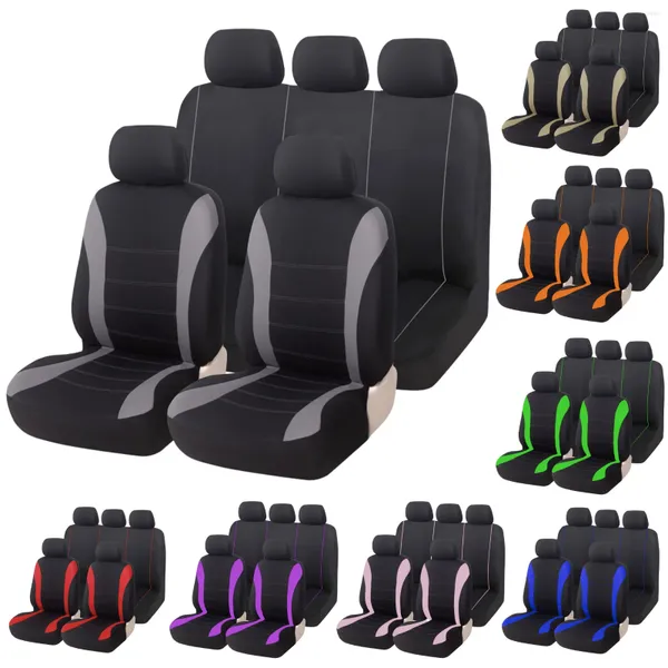 Fundas para asientos de coche, conjunto de tela de malla de cuero, ajuste universal, funda protectora para la mayoría de los coches, refrigeración transpirable