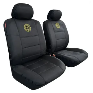 Housses de siège de voiture Balance signes du zodiaque toile Auto intérieur protecteur accessoires pour camion SUV Van noir avant ensemble